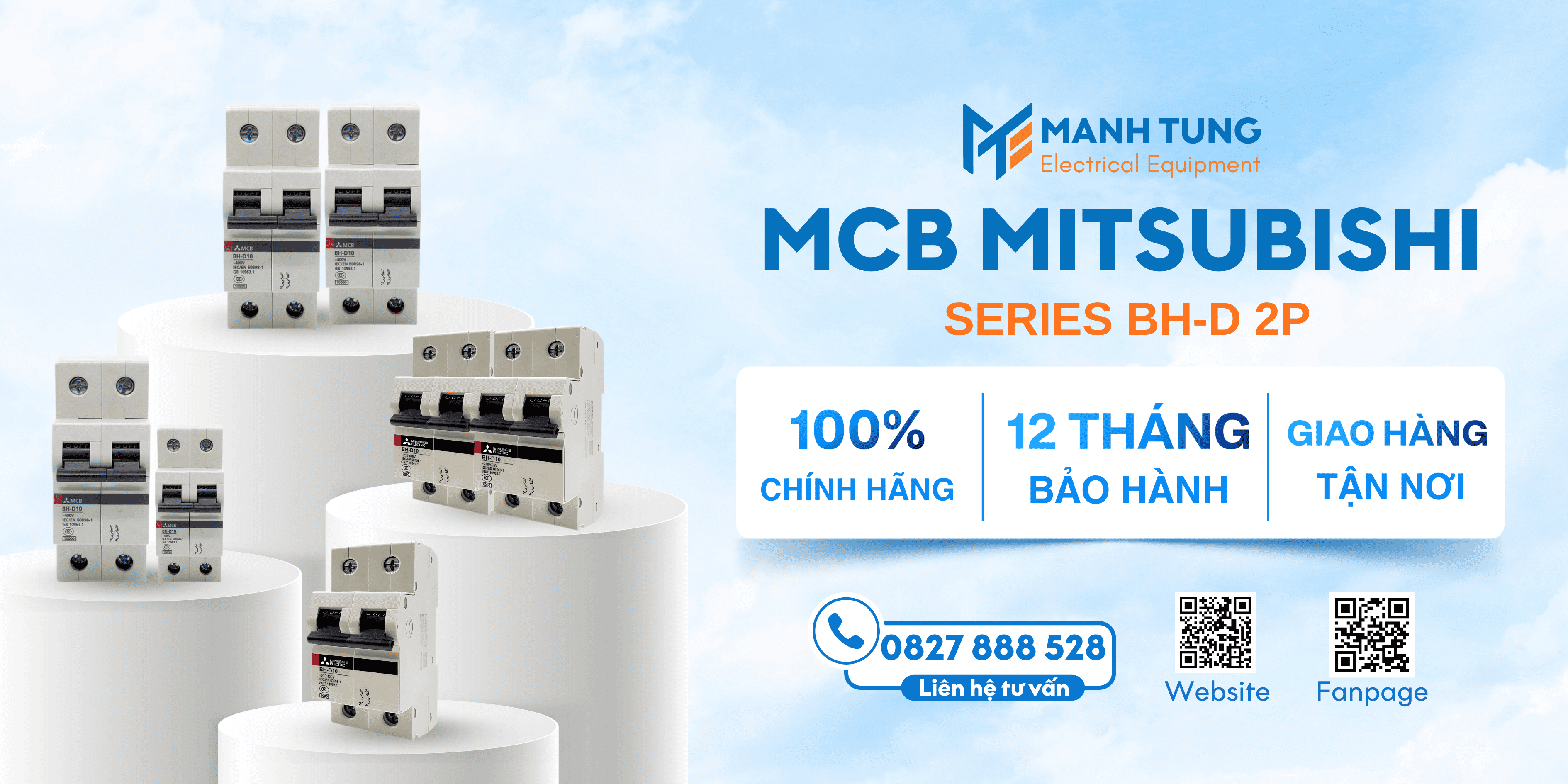 Mạnh Tùng nhà cung cấp MCB Mitsubishi Series BH-D 2P uy tín chính hãng