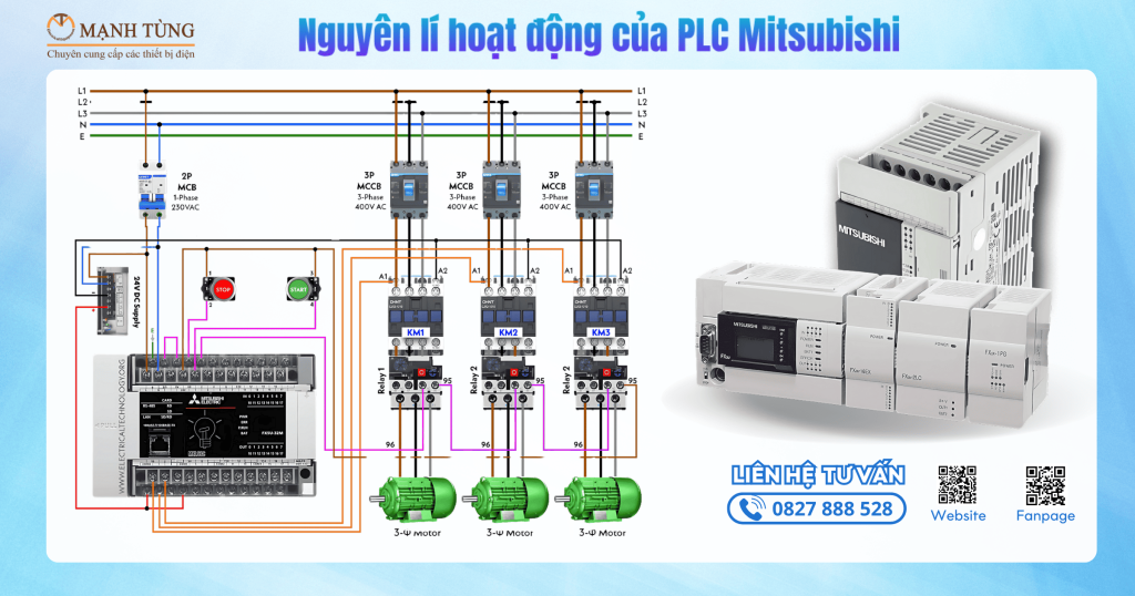 Nguyên lí hoạt động của PLC Mitsubishi