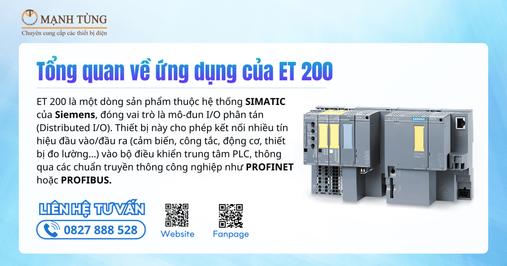 Tổng quan về ứng dụng của ET 200