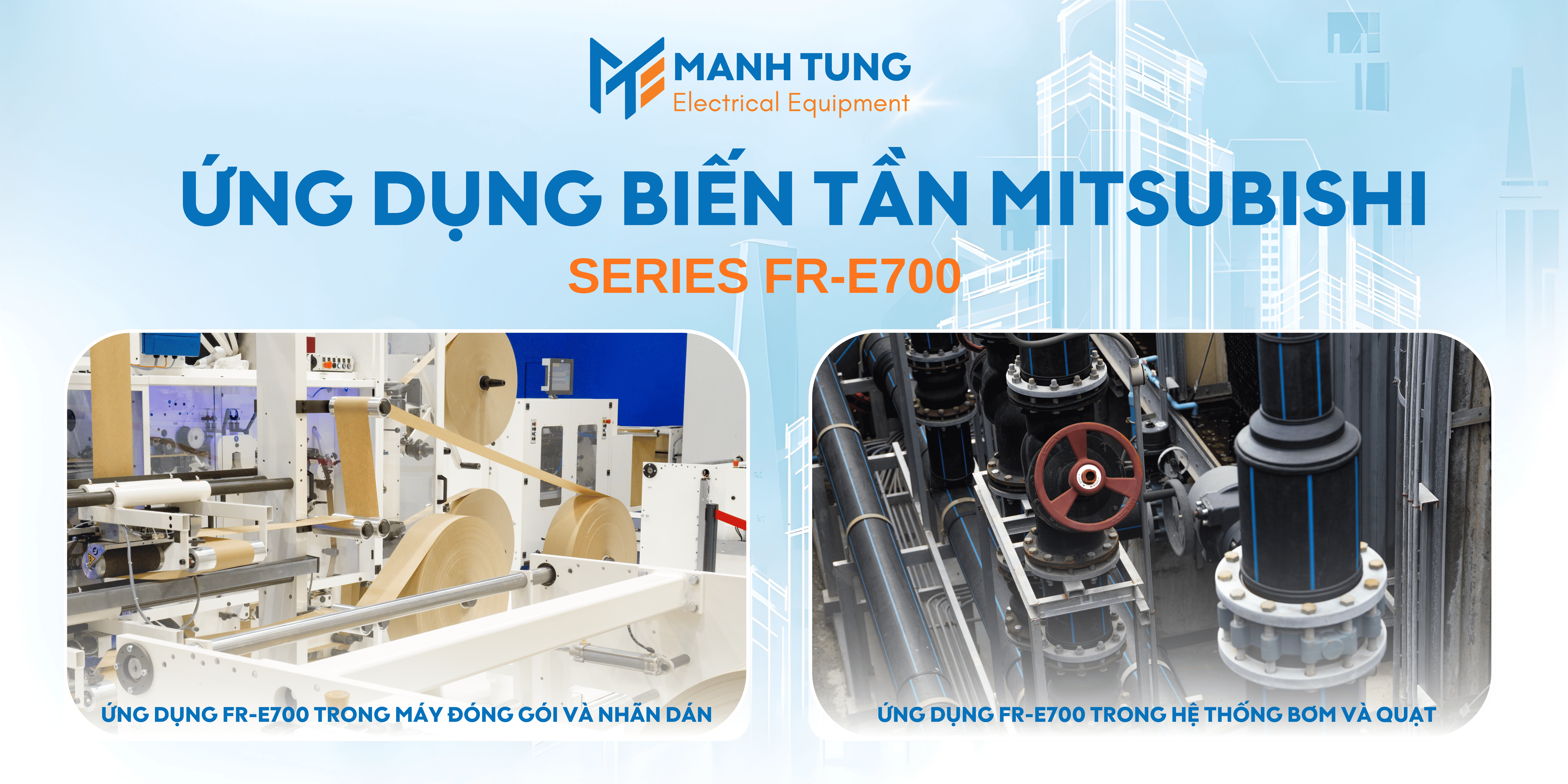 Ứng dụng biến tần Mitsubishi FR-E700