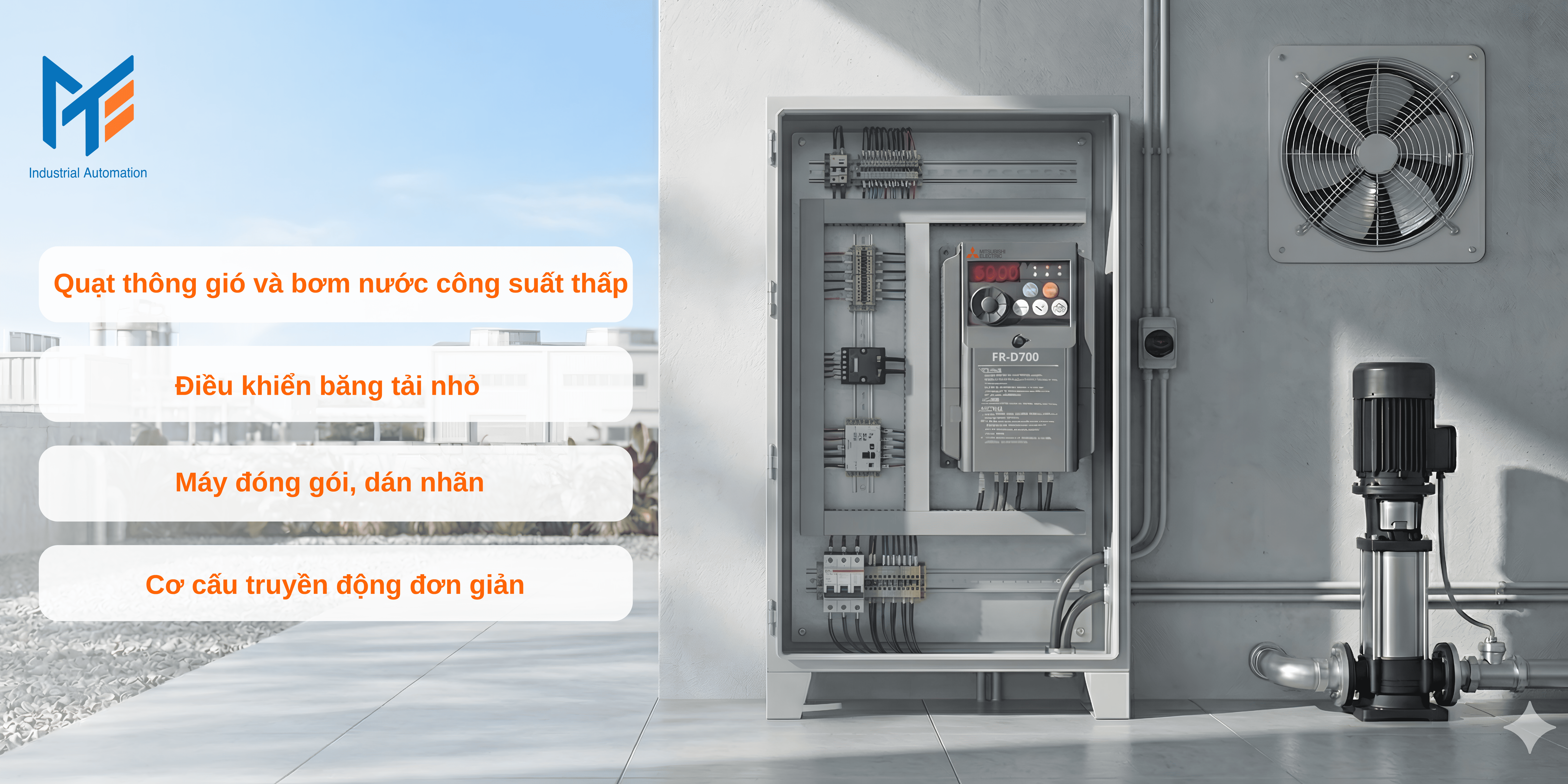 Ứng dụng của Biến tần Mitsubishi FR-D700