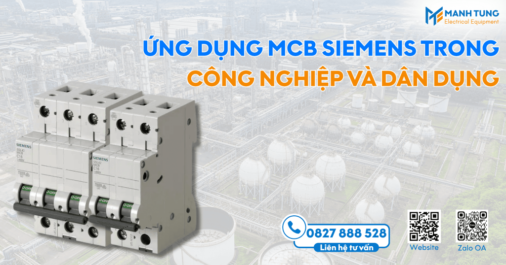 Ứng dụng MCB Siemens trong công nghiệp và dân dụng