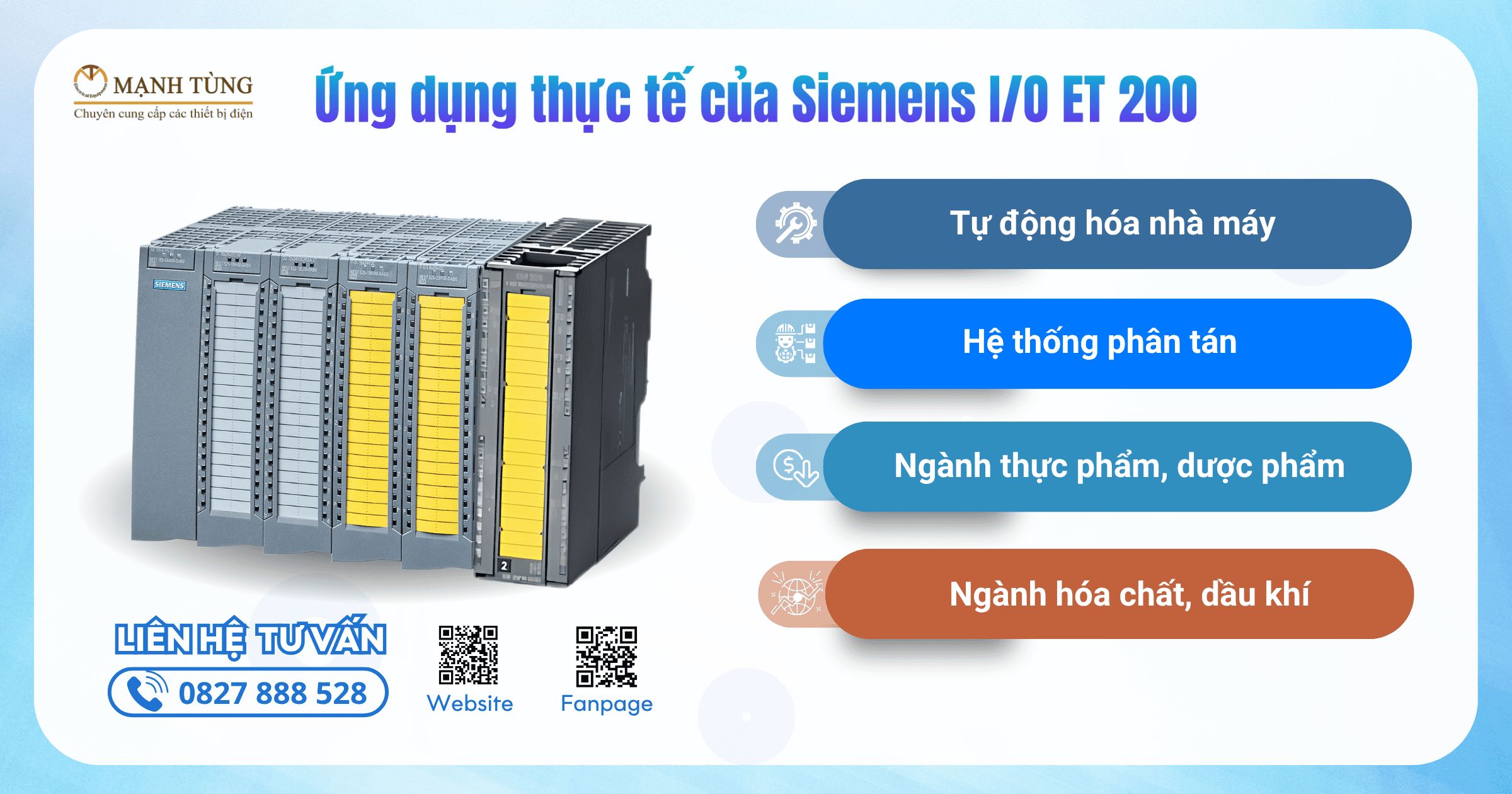 Ứng dụng thực tế của Siemens I/O ET 200 trong Hệ thống phân tán, tự động hóa nhà máy