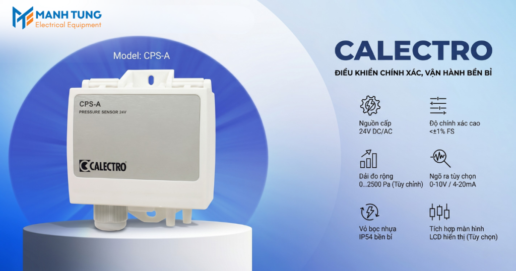 Cảm biến áp suất gió Calectro