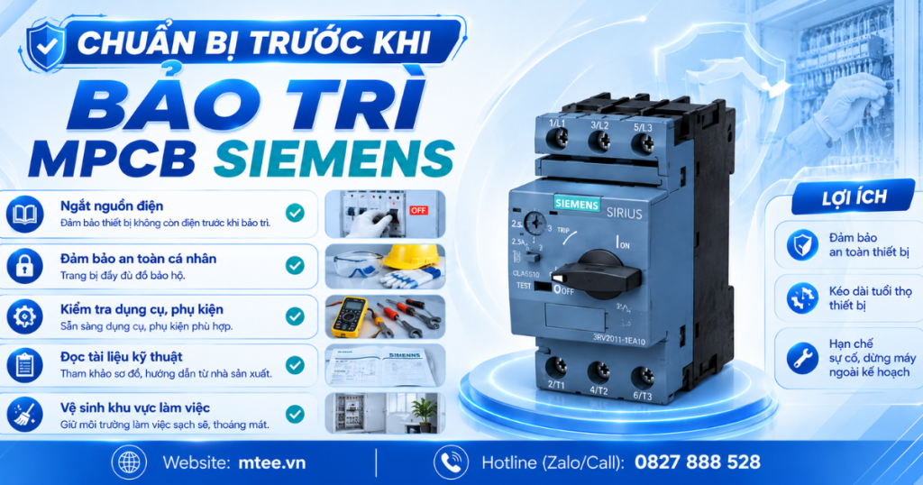 Chuẩn bị trước khi bảo trì MPCB Siemens