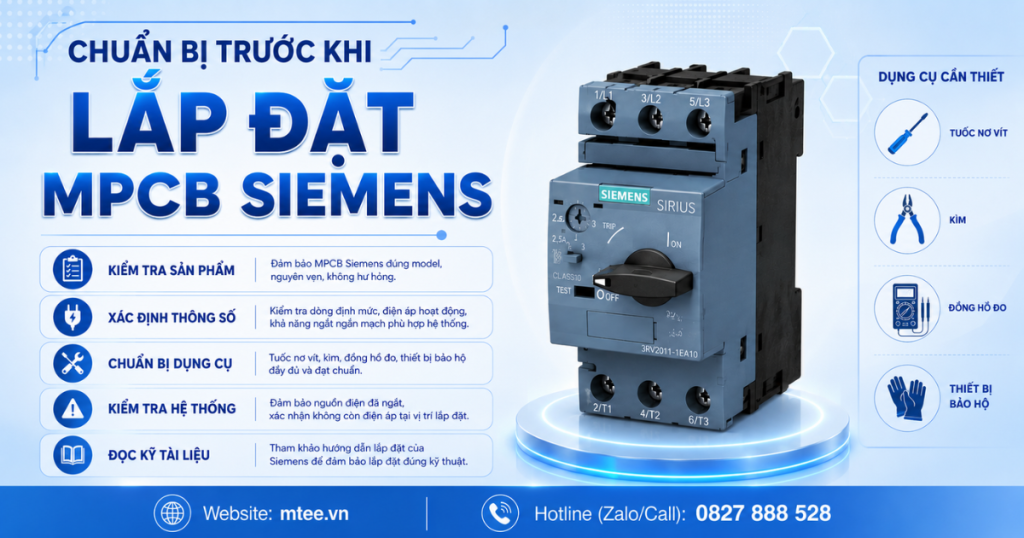 Chuẩn bị trước khi lắp đặt MPCB Siemens