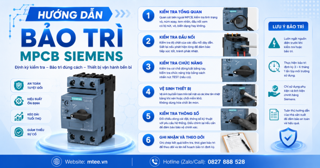 Hướng dẫn bảo trì MPCB Siemens