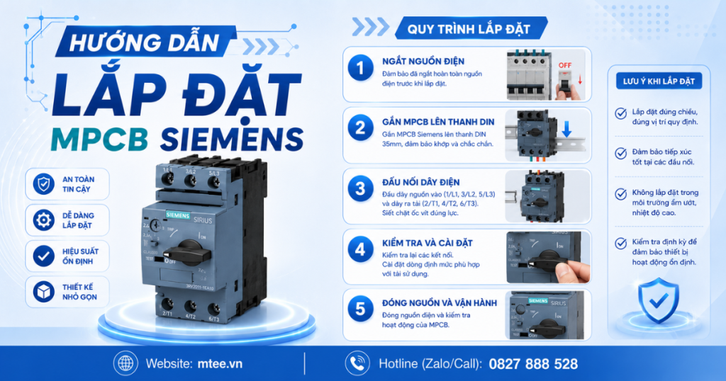 Hướng dẫn lắp đặt MPCB Siemens