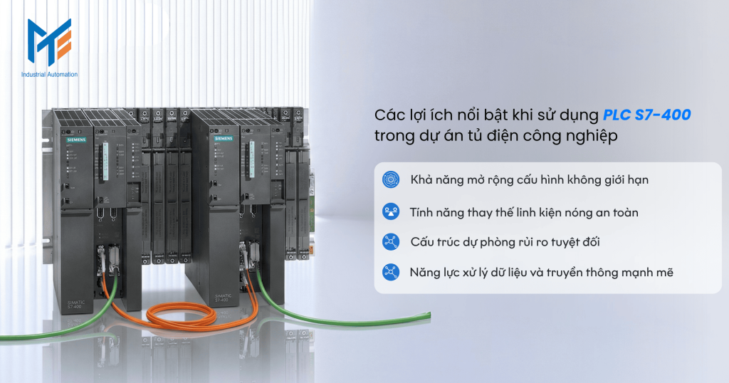 Các lợi ích nổi bật khi sử dụng PLC S7-400 trong dự án tủ điện công nghiệp