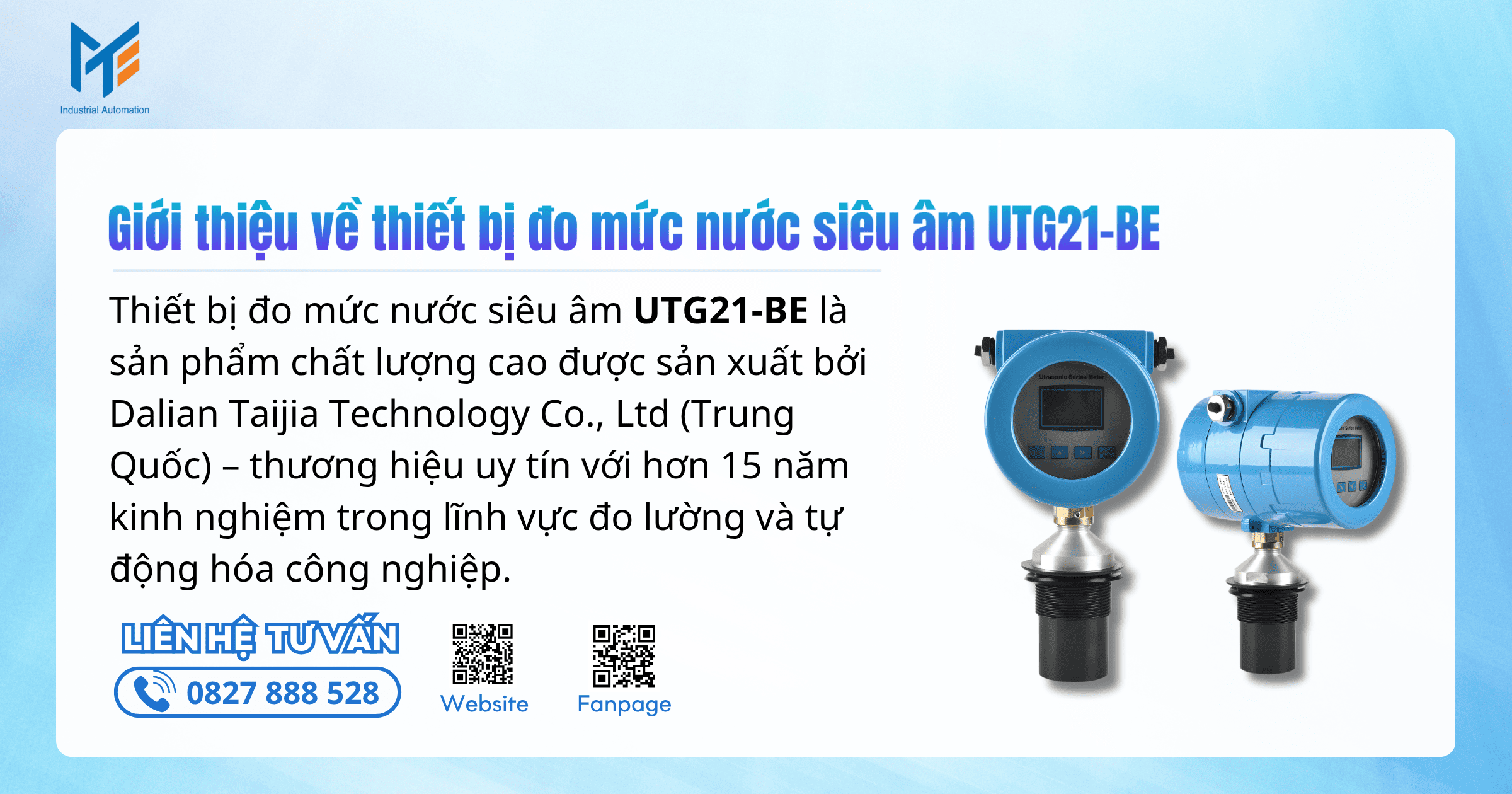 Giới thiệu về thiết bị đo mức nước siêu âm UTG21-BE