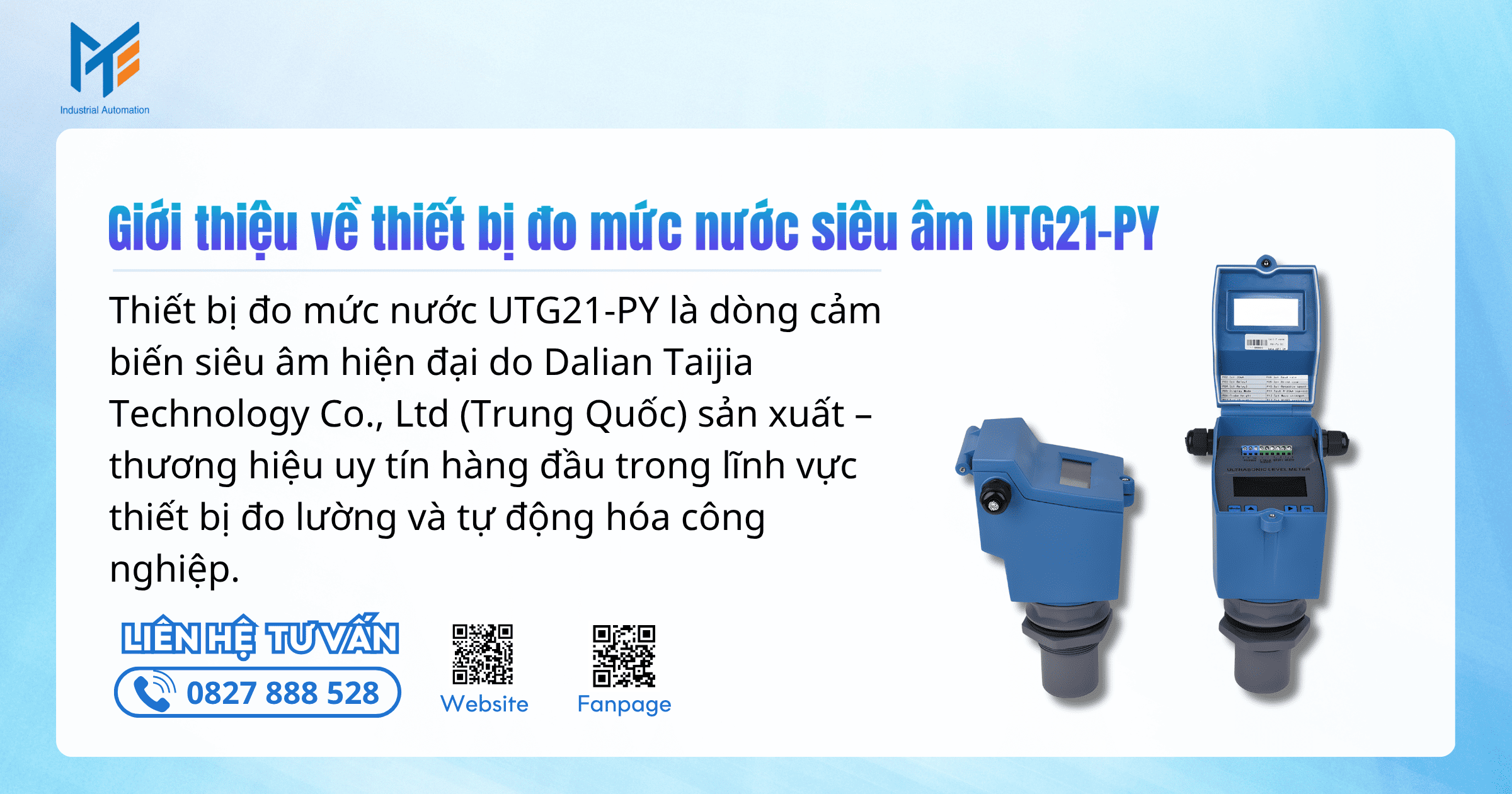 Giới thiệu về thiết bị đo mức nước siêu âm UTG21-PY