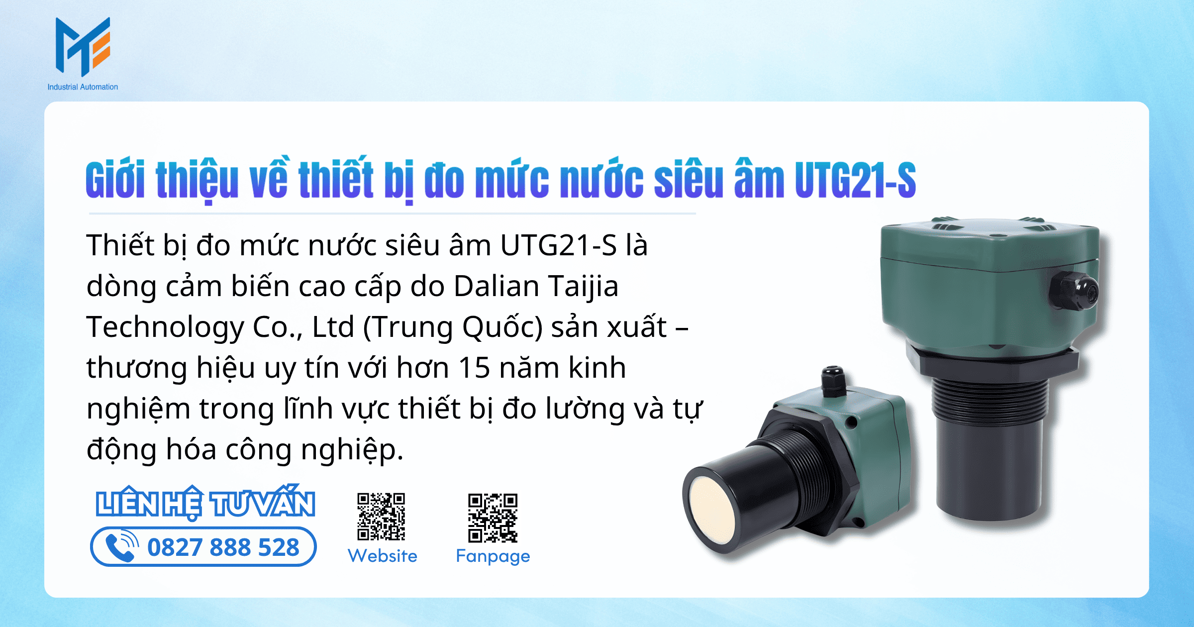 Giới thiệu về thiết bị đo mức nước siêu âm UTG21-S