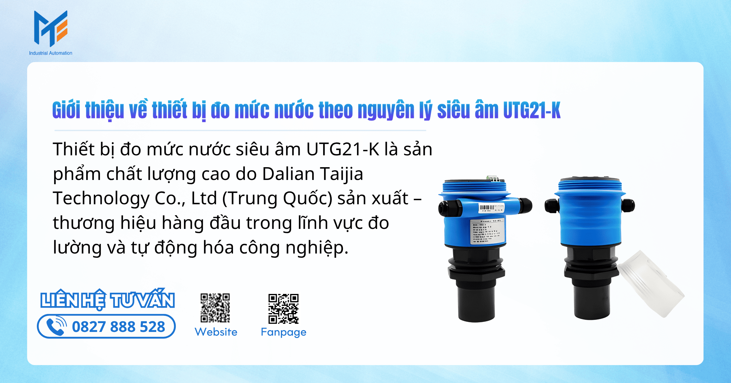 Giới thiệu về thiết bị đo mức nước theo nguyên lý siêu âm UTG21-K Dalian/China