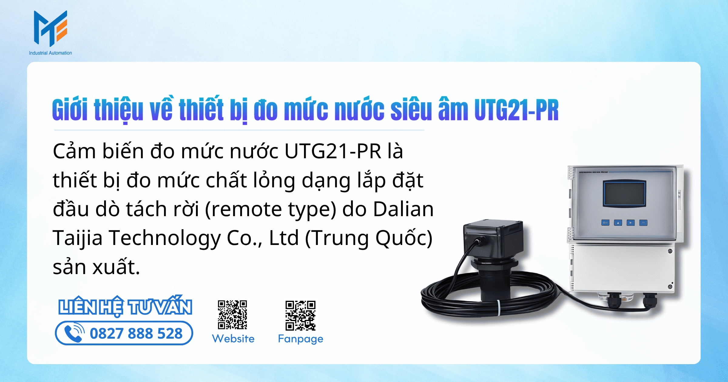 Giới thiệu về thiết bị đo mức nước siêu âm UTG21-PR
