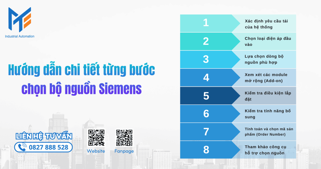 Hướng dẫn chi tiết từng bước chọn bộ nguồn Siemens