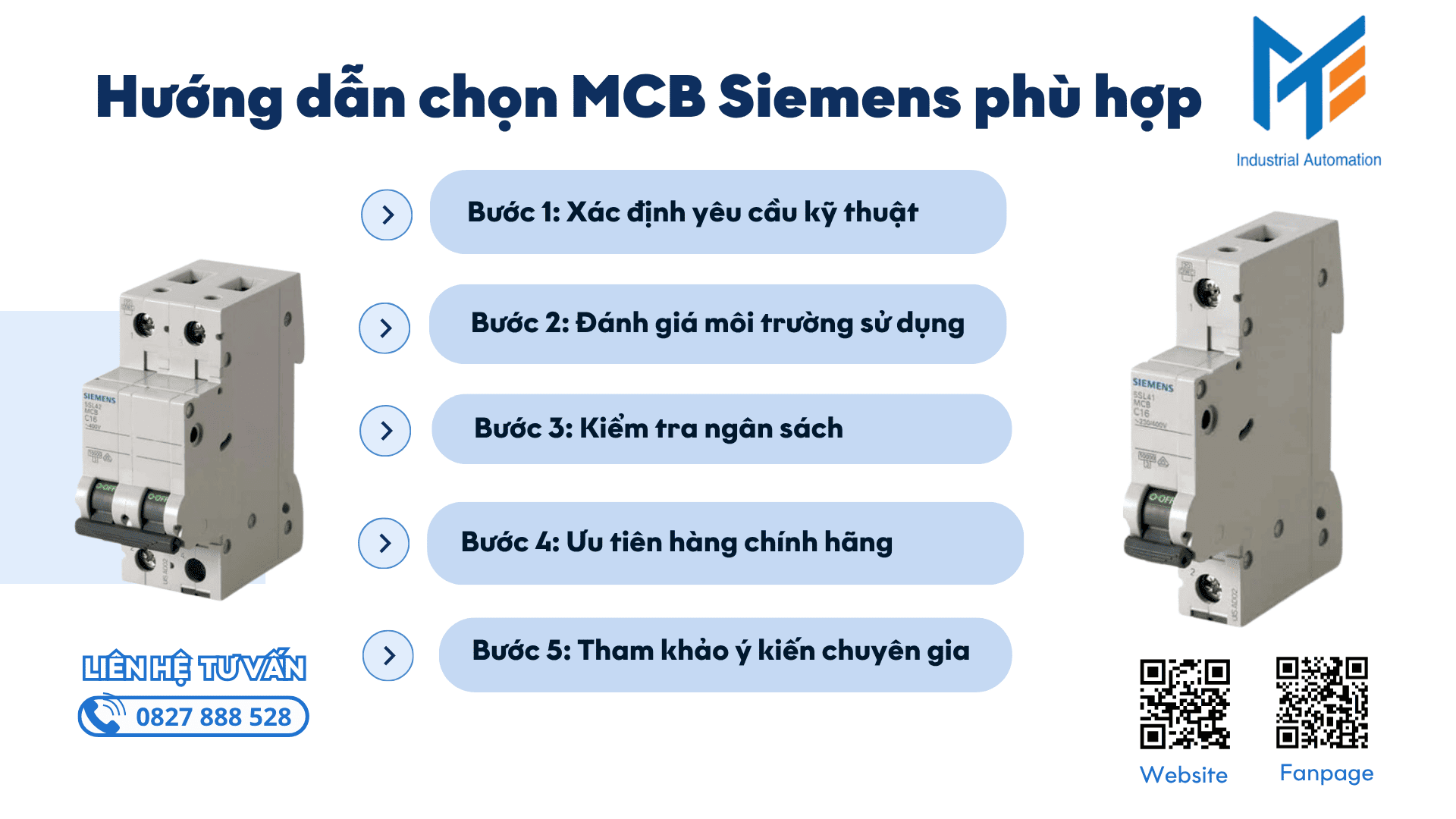 Hướng dẫn chọn MCB Siemens phù hợp