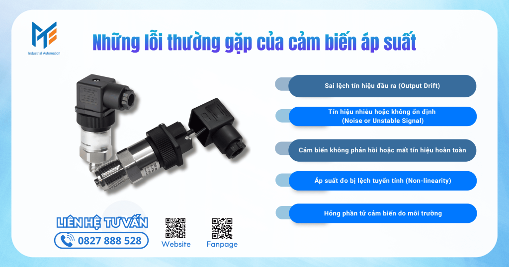 Những lỗi thường gặp của cảm biến áp suất
