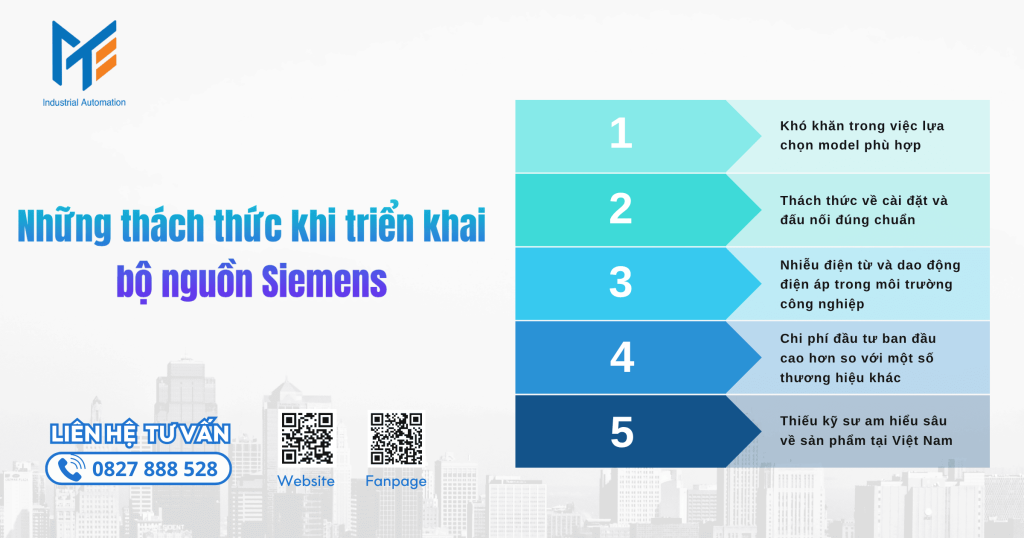 Những thách thức khi triển khai bộ nguồn Siemens
