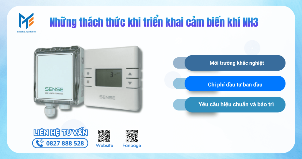 Những thách thức khi triển khai cảm biến khí NH3