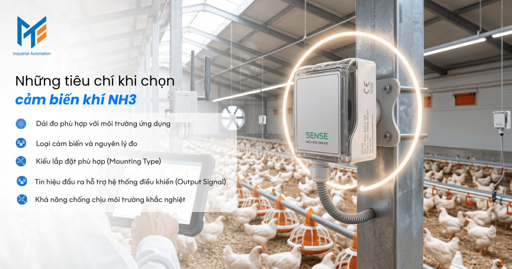 Những tiêu chí khi chọn cảm biến khí NH3