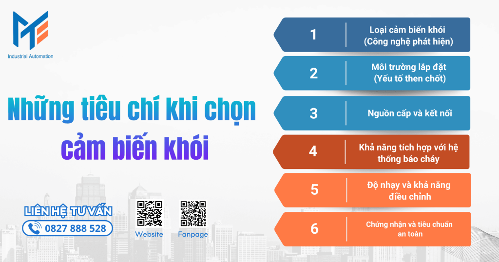 Những tiêu chí khi chọn cảm biến khói