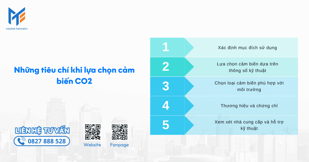 Những tiêu chí khi lựa chọn cảm biến CO2