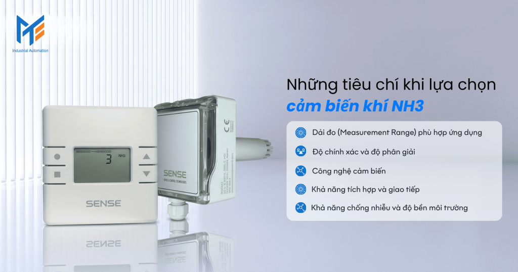 Những tiêu chí khi lựa chọn cảm biến khí NH3