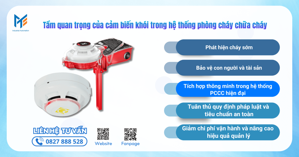 Tầm quan trọng của cảm biến khói trong hệ thống phòng cháy chữa cháy