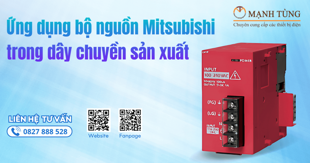 Ứng dụng bộ nguồn Mitsubishi trong dây chuyền sản xuất