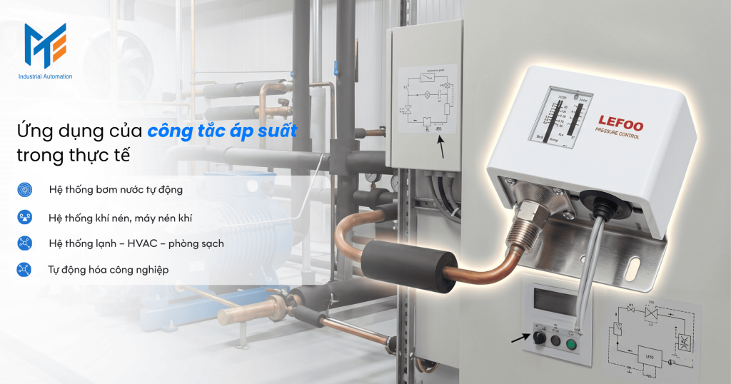 Ứng dụng của công tắc áp suất trong thực tế