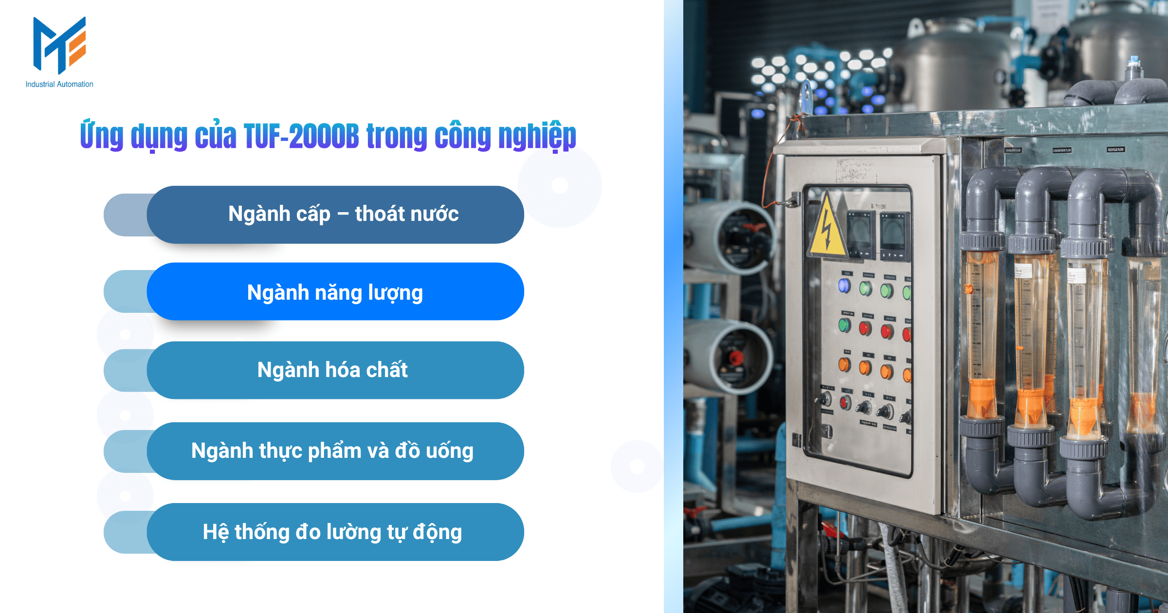Ứng dụng của TUF-2000B trong công nghiệp