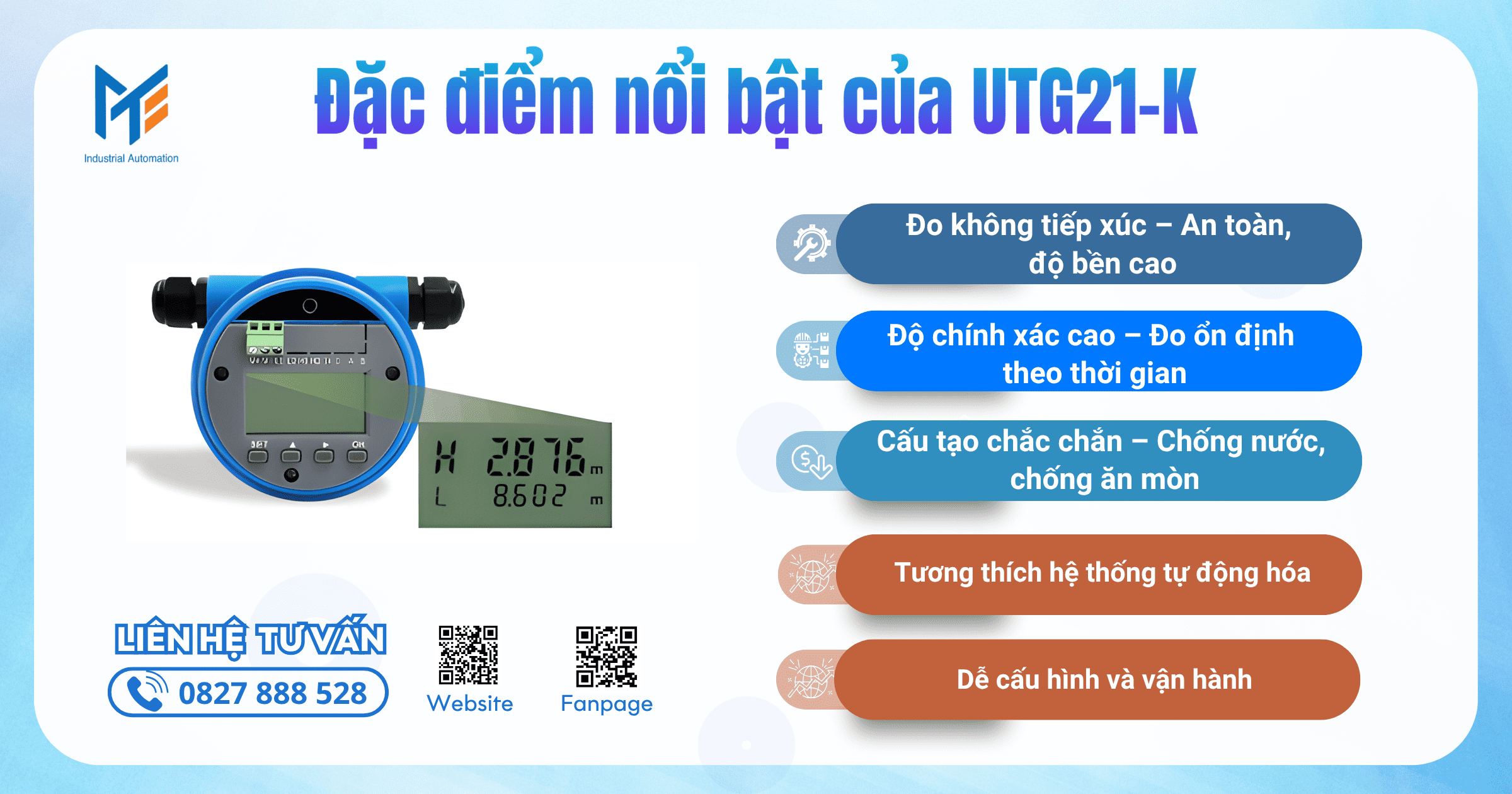 Đặc điểm nổi bật của cảm biến UTG21-K