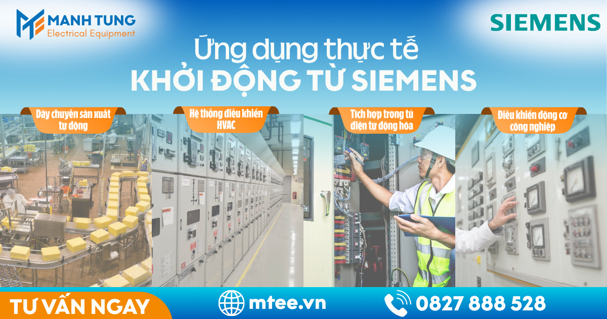 Ứng dụng thực tế của khởi động từ Siemens