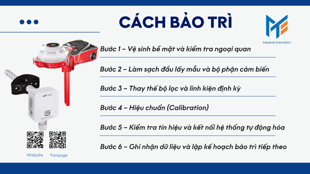 Các bước bảo trì cảm biến chất lượng không khí 