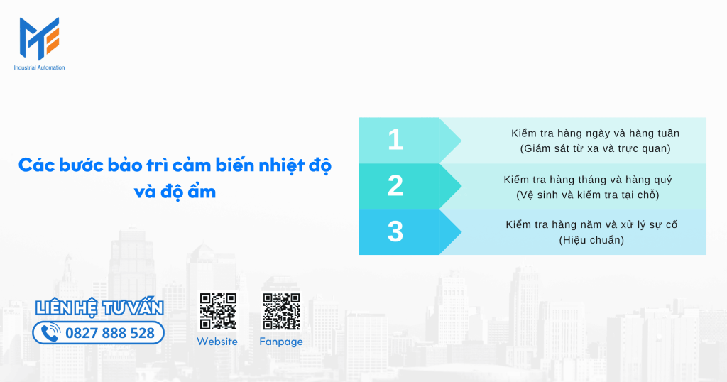 Các bước bảo trì cảm biến nhiệt độ và độ ẩm