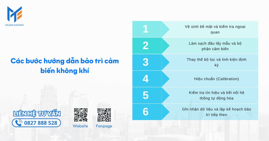 Các bước chuẩn bị trước khi bảo trì cảm biến không khí