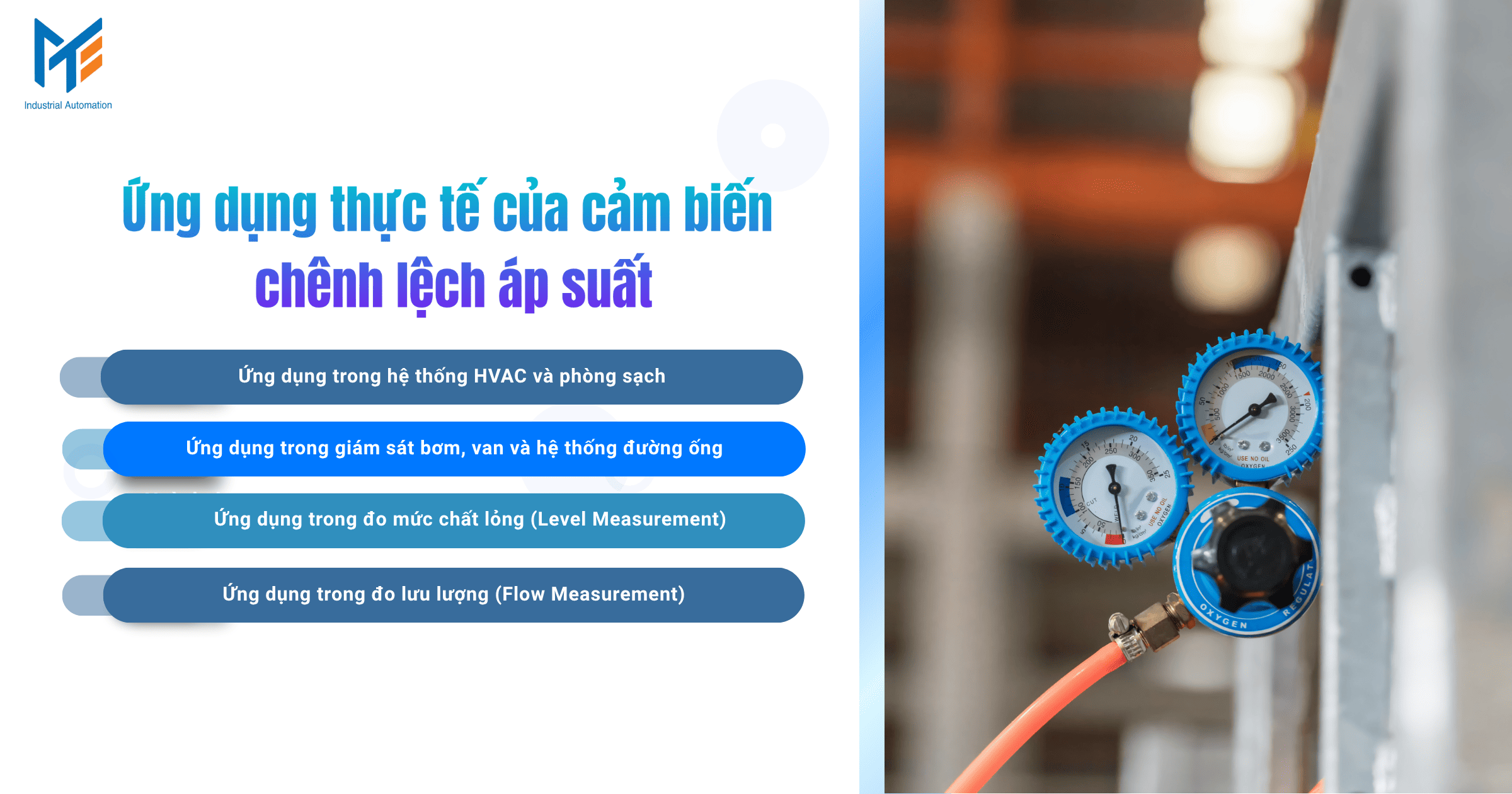 Ứng dụng thực tế của cảm biến chênh lệch áp suất