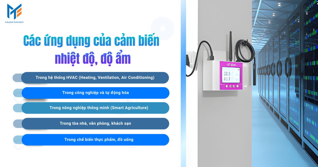 Các ứng dụng của cảm biến nhiệt độ, độ ẩm
