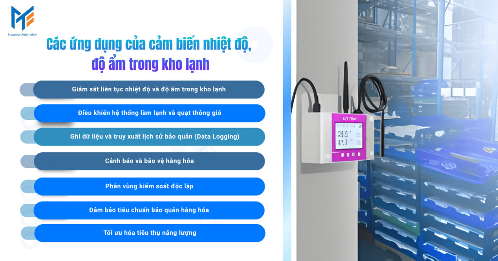 Các ứng dụng của cảm biến nhiệt độ, độ ẩm trong kho lạnh