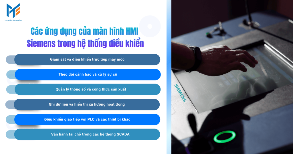 Các ứng dụng của màn hình HMI Siemens trong hệ thống điều khiển
