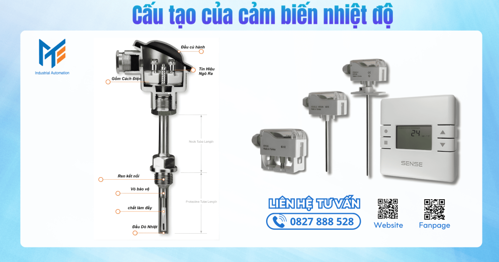 Cấu tạo của cảm biến nhiệt độ
