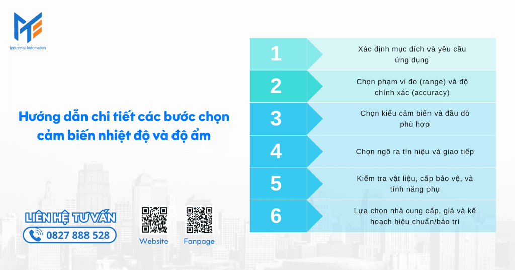 Hướng dẫn chi tiết các bước chọn cảm biến nhiệt độ và độ ẩm