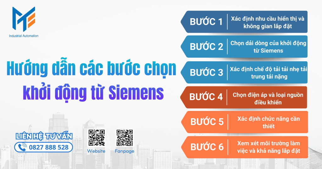 Hướng dẫn các bước chọn khởi động từ Siemens