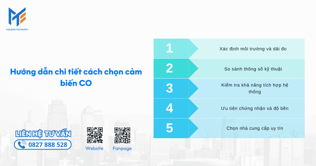 Hướng dẫn chi tiết cách chọn cảm biến CO