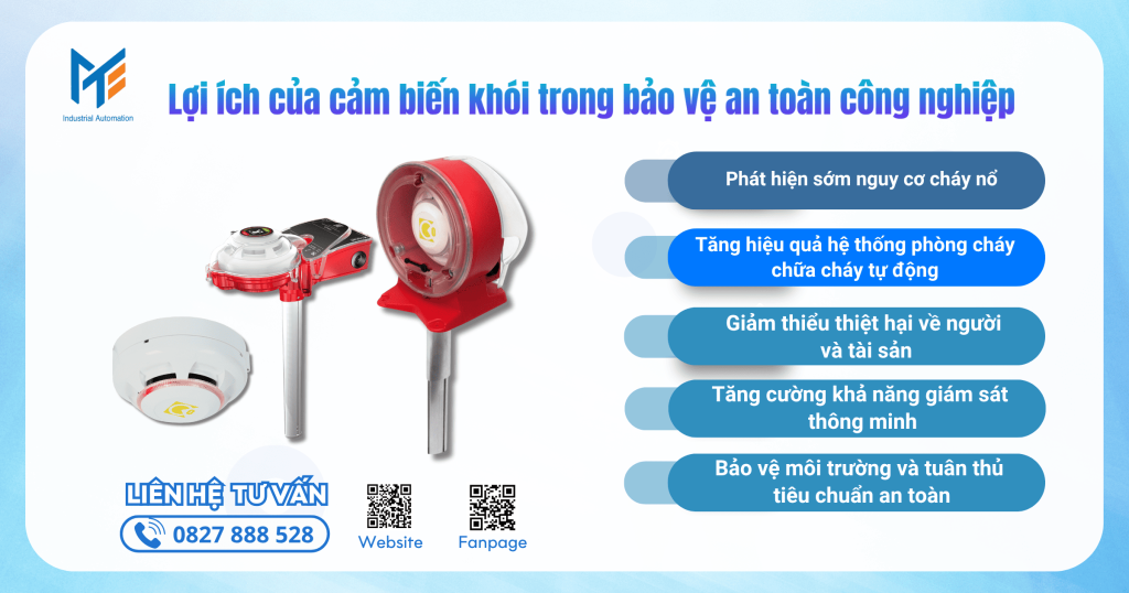 Lợi ích của cảm biến khói trong bảo vệ an toàn công nghiệp