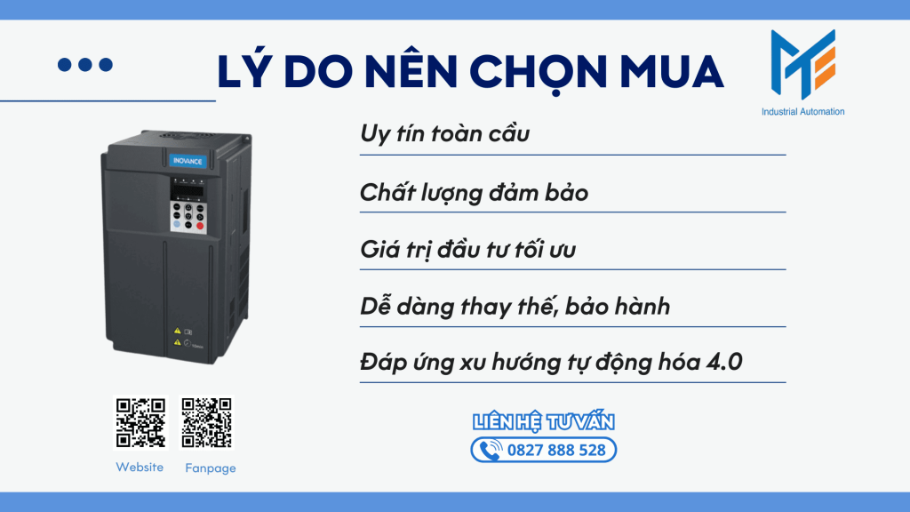 Lý do nên chọn mua biến tần inovance
