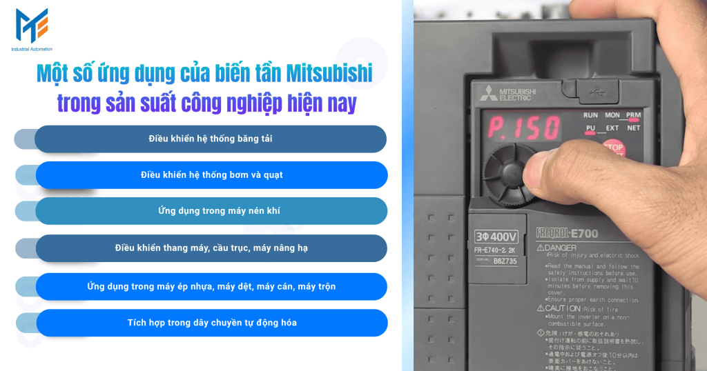 Một số ứng dụng của biến tần Mitsubishi trong sản suất công nghiệp hiện nay