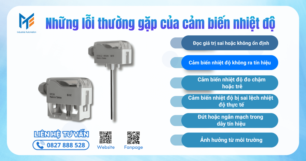 Những lỗi thường gặp của cảm biến nhiệt độ