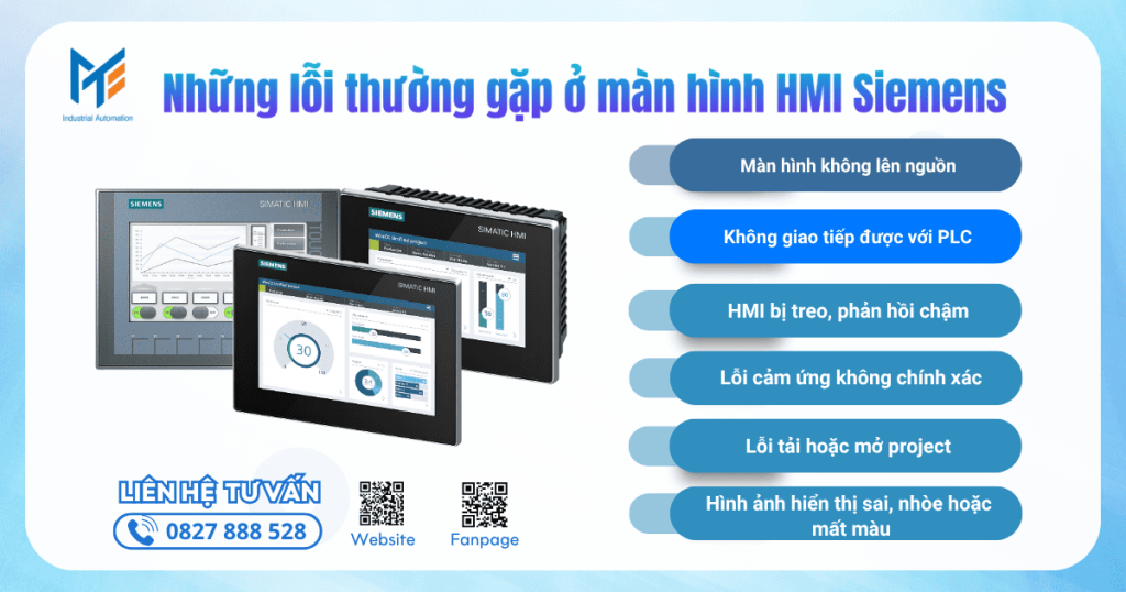 Những lỗi thường gặp ở màn hình HMI Siemens