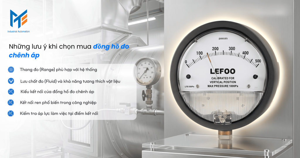 Những lưu ý khi chọn mua đồng hồ đo chênh áp